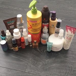 Lot of slightly used hair products.
